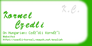 kornel czedli business card